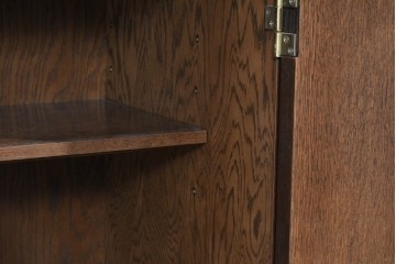 中古　カリモク　domani(ドマーニ)　Morganton(モーガントン)　真鍮金具とガラス扉のキャビネット　定価約70万円　(R-085460)