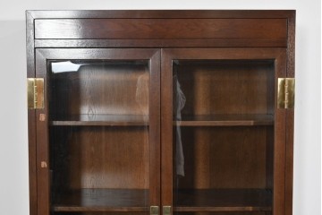 中古　カリモク　domani(ドマーニ)　Morganton(モーガントン)　真鍮金具とガラス扉のキャビネット　定価約70万円　(R-085460)