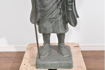 希少　特大　重さ約54kg　細部まで丁寧に表現された弘法大師のブロンズ像　定価約140万円相当　(R-085465)