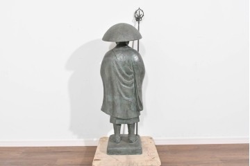 希少　特大　重さ約54kg　細部まで丁寧に表現された弘法大師のブロンズ像　定価約140万円相当　(R-085465)