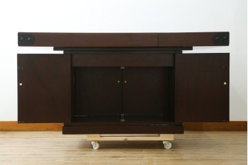 新古　未使用展示品　美品　展示品　筑後民芸　希少な廃番品　前面に収納スペースを備えた囲炉裏テーブル　(R-085466)