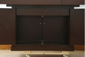 新古　未使用展示品　美品　展示品　筑後民芸　希少な廃番品　前面に収納スペースを備えた囲炉裏テーブル　(R-085466)