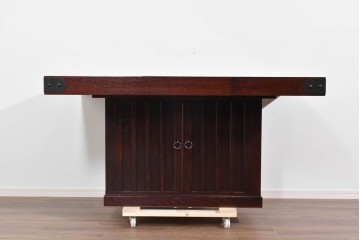 中古　美品　展示品　筑後民芸　希少な廃番品　和の趣あふれる囲炉裏テーブル　(R-085466)