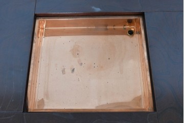 中古　美品　展示品　筑後民芸　希少な廃番品　和の趣あふれる囲炉裏テーブル　(R-085466)