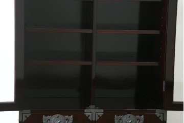 中古　美品　仙台民芸箪笥(仙台箪笥)　欅産業　木地呂塗り(漆塗り)の美しさが際立つキャビネット　定価約95万円　(R-085468)