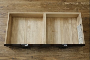 中古　美品　仙台民芸箪笥(仙台箪笥)　欅産業　木地呂塗り(漆塗り)の美しさが際立つキャビネット　定価約95万円　(R-085468)