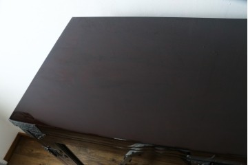 中古　美品　仙台民芸箪笥(仙台箪笥)　欅産業　木地呂塗り(漆塗り)の美しさが際立つキャビネット　定価約95万円　(R-085468)