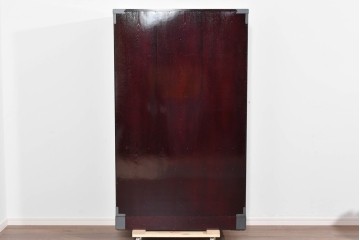 中古　美品　仙台民芸箪笥(仙台箪笥)　欅産業　木地呂塗り(漆塗り)の美しさが際立つキャビネット　定価約95万円相当　(R-085468)