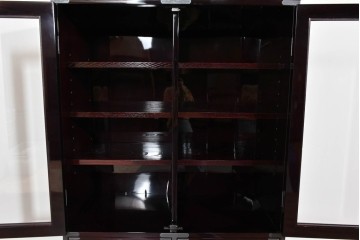 中古　美品　仙台民芸箪笥(仙台箪笥)　欅産業　木地呂塗り(漆塗り)の美しさが際立つキャビネット　定価約95万円相当　(R-085468)