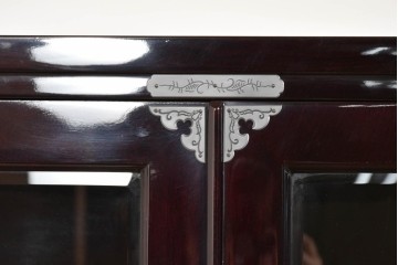 中古　美品　仙台民芸箪笥(仙台箪笥)　欅産業　木地呂塗り(漆塗り)の美しさが際立つキャビネット　定価約95万円相当　(R-085468)