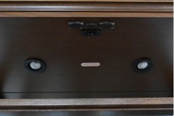 中古　美品　maruni(マルニ木工)　地中海ロイヤルシリーズ　飾棚80　ミラーバック×照明付きでコレクションを美しく魅せるキュリオケース　定価約55万円相当　(R-085469)