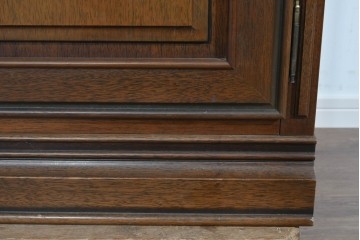 中古　美品　maruni(マルニ木工)　地中海ロイヤルシリーズ　飾棚80　ミラーバック×照明付きでコレクションを美しく魅せるキュリオケース　定価約55万円相当　(R-085469)