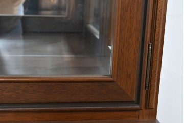 中古　美品　maruni(マルニ木工)　地中海ロイヤルシリーズ　飾棚80　ミラーバック×照明付きでコレクションを美しく魅せるキュリオケース　定価約55万円相当　(R-085469)