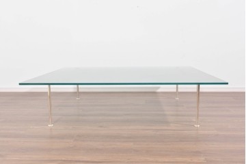 中古　美品　希少な廃番品　Cassina(カッシーナ)　SILVER TWIG(シルバートゥイッグ)　洗練された佇まいのガラスセンターテーブル　(R-085471)