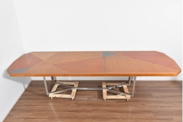 ヴィンテージ家具　特大サイズ　幅約350cm　アート性の高いポストモダンデザインのテーブル　(R-085473)