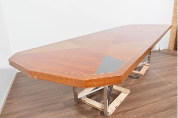 ヴィンテージ家具　特大サイズ　幅約350cm　アート性の高いポストモダンデザインのテーブル　(R-085473)