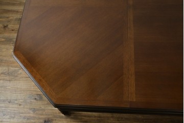 中古　美品　maruni(マルニ木工)　地中海シリーズ　美しい木目が際立つクラシカルな意匠のエクステンションテーブル　(R-085474)