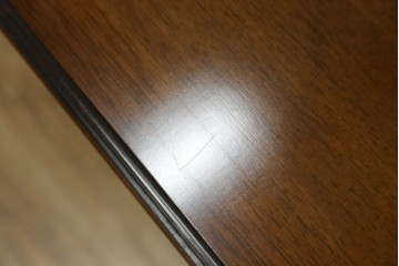 中古　美品　maruni(マルニ木工)　地中海シリーズ　美しい木目が際立つクラシカルな意匠のエクステンションテーブル　(R-085474)