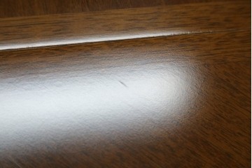 中古　美品　maruni(マルニ木工)　地中海シリーズ　美しい木目が際立つクラシカルな意匠のエクステンションテーブル　(R-085474)