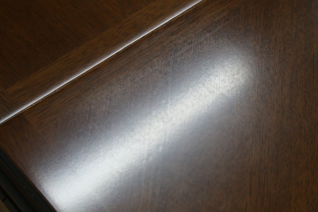 中古　美品　maruni(マルニ木工)　地中海シリーズ　美しい木目が際立つクラシカルな意匠のエクステンションテーブル　(R-085474)