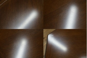 中古　美品　maruni(マルニ木工)　地中海シリーズ　美しい木目が際立つクラシカルな意匠のエクステンションテーブル　(R-085474)