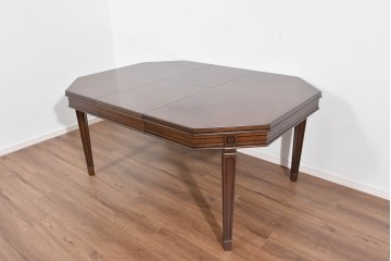 中古　美品　maruni(マルニ木工)　地中海シリーズ　美しい木目が際立つクラシカルな意匠のエクステンションテーブル　(R-085474)