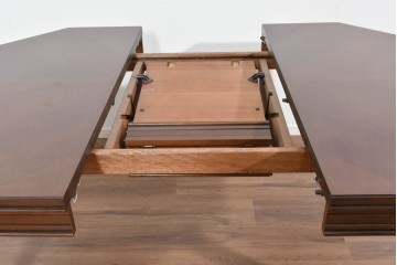 中古　美品　maruni(マルニ木工)　地中海シリーズ　美しい木目が際立つクラシカルな意匠のエクステンションテーブル　(R-085474)