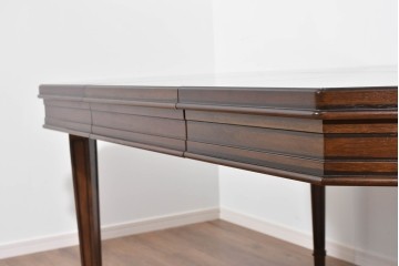 中古　美品　maruni(マルニ木工)　地中海シリーズ　美しい木目が際立つクラシカルな意匠のエクステンションテーブル　(R-085474)