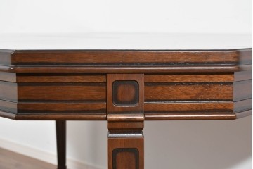 中古　美品　maruni(マルニ木工)　地中海シリーズ　美しい木目が際立つクラシカルな意匠のエクステンションテーブル　(R-085474)