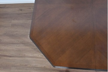 中古　美品　maruni(マルニ木工)　地中海シリーズ　美しい木目が際立つクラシカルな意匠のエクステンションテーブル　(R-085474)