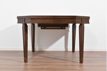 中古　美品　maruni(マルニ木工)　地中海シリーズ　美しい木目が際立つクラシカルな意匠のエクステンションテーブル　(R-085474)