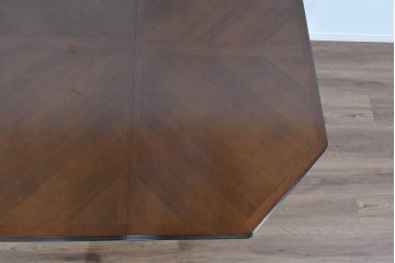 中古　美品　maruni(マルニ木工)　地中海シリーズ　美しい木目が際立つクラシカルな意匠のエクステンションテーブル　(R-085474)