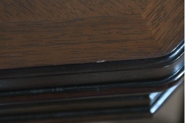 中古　美品　maruni(マルニ木工)　地中海シリーズ　美しい木目が際立つクラシカルな意匠のエクステンションテーブル　(R-085474)