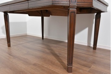 中古　美品　maruni(マルニ木工)　地中海シリーズ　美しい木目が際立つクラシカルな意匠のエクステンションテーブル　(R-085474)