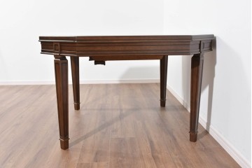 中古　美品　maruni(マルニ木工)　地中海シリーズ　美しい木目が際立つクラシカルな意匠のエクステンションテーブル　(R-085474)