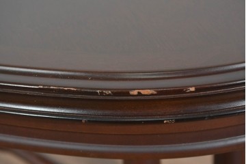 中古　maruni(マルニ木工)　KENT-COURT(ケントコート)　深い色合いとクラシカルな佇まいが美しいオーバル型センターテーブル　(R-085475)