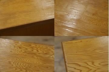 中古　豊かな表情を楽しめる屋久杉のガラス戸付き茶箪笥　定価約25万円　(R-085477)