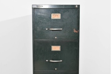 和製ヴィンテージ　希少な鍵付き!!　しっかりとした作りで実用性のあるファイルキャビネット　(R-085480)