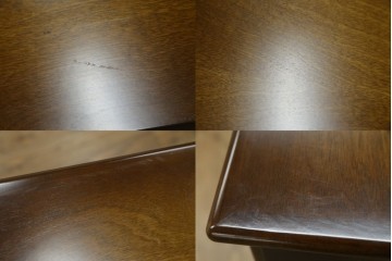 中古　美品　飛騨産業　キツツキ　ガラス扉に可愛らしい装飾の入った照明付きキャビネット　定価約30万円　(R-085481)