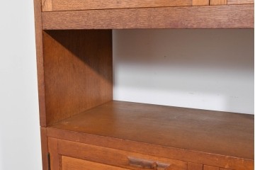 和製ヴィンテージ　オーク材　ミッドセンチュリー　木の温もりを感じられる北欧デザインのキャビネット　(R-085483)