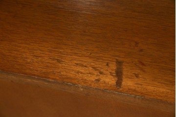 和製ヴィンテージ　オーク材　ルーバー扉がおしゃれな北欧デザインのキャビネット　(R-085484)