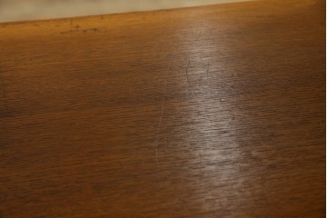 和製ヴィンテージ　オーク材　ルーバー扉がおしゃれな北欧デザインのキャビネット　(R-085484)