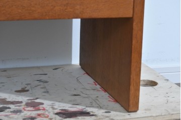 和製ヴィンテージ　オーク材　ルーバー扉がおしゃれな北欧デザインのキャビネット　(R-085484)