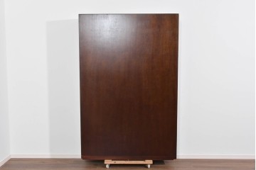 中古　美品　高級輸入家具　マホガニー材　厚みのあるフレームが印象的なモダンデザインのシェルフ　(R-085485)