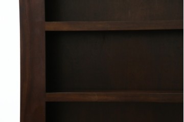 中古　美品　高級輸入家具　マホガニー材　厚みのあるフレームが印象的なモダンデザインのシェルフ　(R-085485)