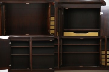 和製ヴィンテージ　オールドカリモク　角の取れたミッドセンチュリーデザインが目を引くモダンサイドボード　(R-085487)