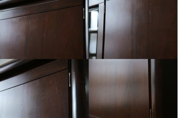 和製ヴィンテージ　オールドカリモク　角の取れたミッドセンチュリーデザインが目を引くモダンサイドボード　(R-085487)