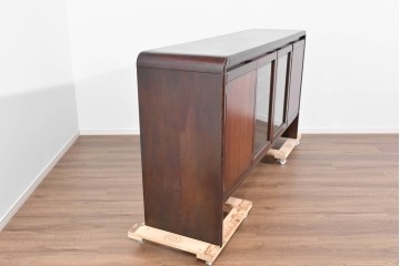 和製ヴィンテージ　オールドカリモク　角の取れたミッドセンチュリーデザインが目を引くモダンサイドボード　(R-085487)