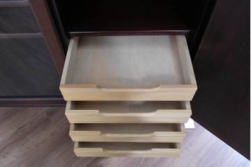 和製ヴィンテージ　オールドカリモク　角の取れたミッドセンチュリーデザインが目を引くモダンサイドボード　(R-085487)