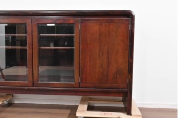 和製ヴィンテージ　オールドカリモク　角の取れたミッドセンチュリーデザインが目を引くモダンサイドボード　(R-085487)